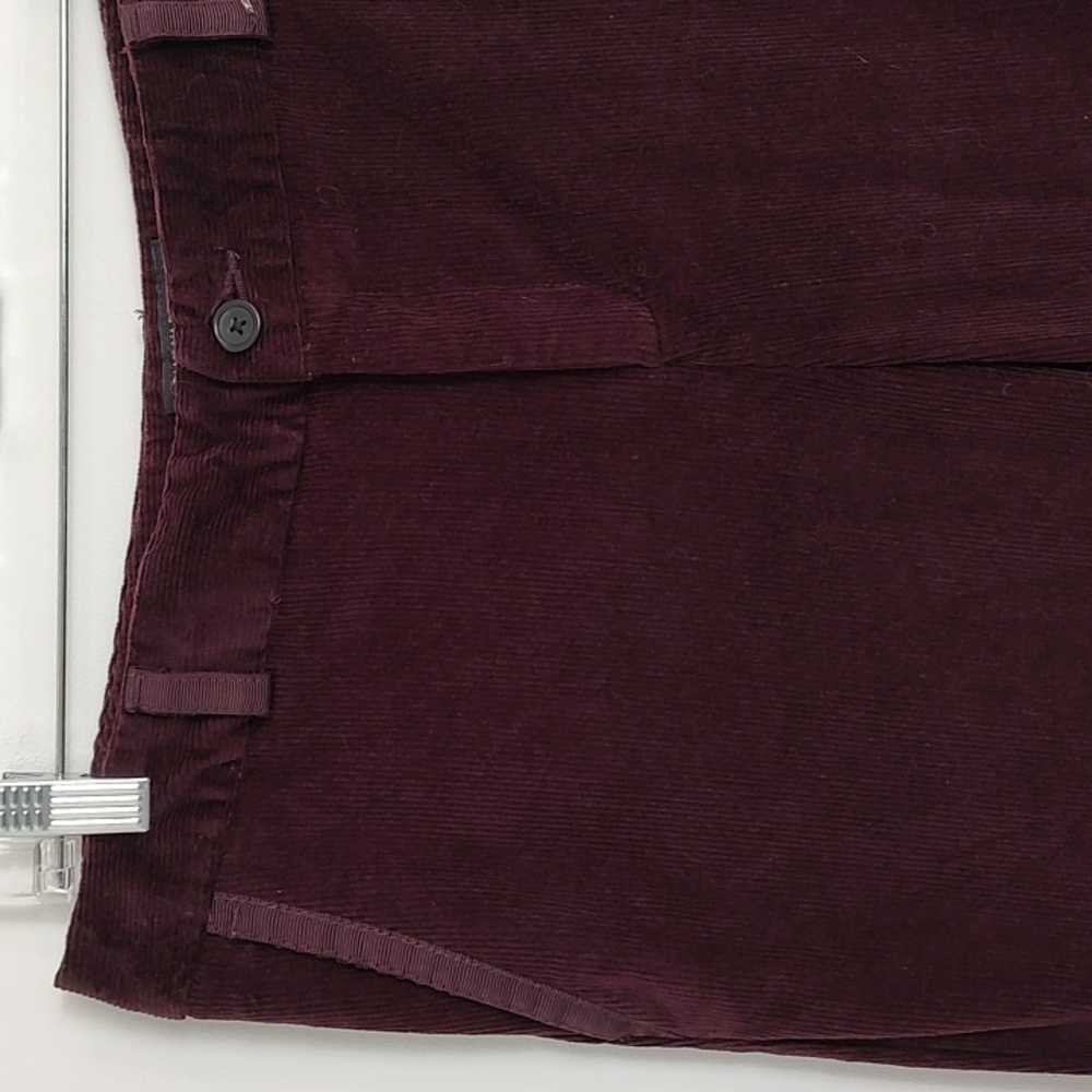 Banana Republic Dark Wine Red Corduroy Flared Trousers/ Size 8 - Picture 3 of 8